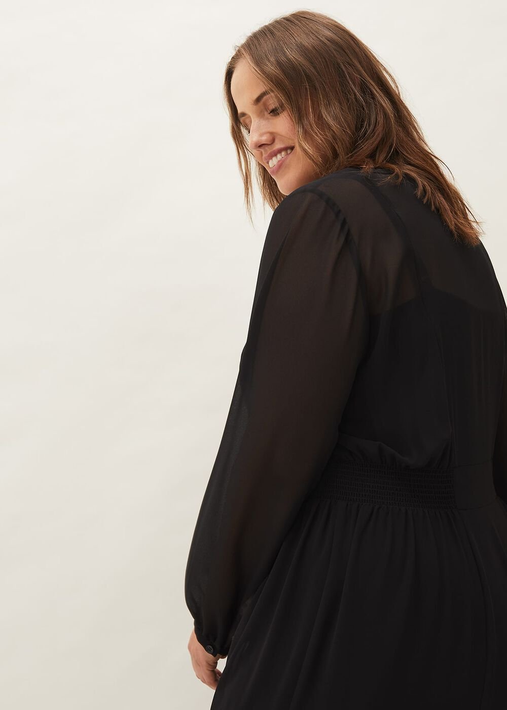 Jamie Peplum Dress Black