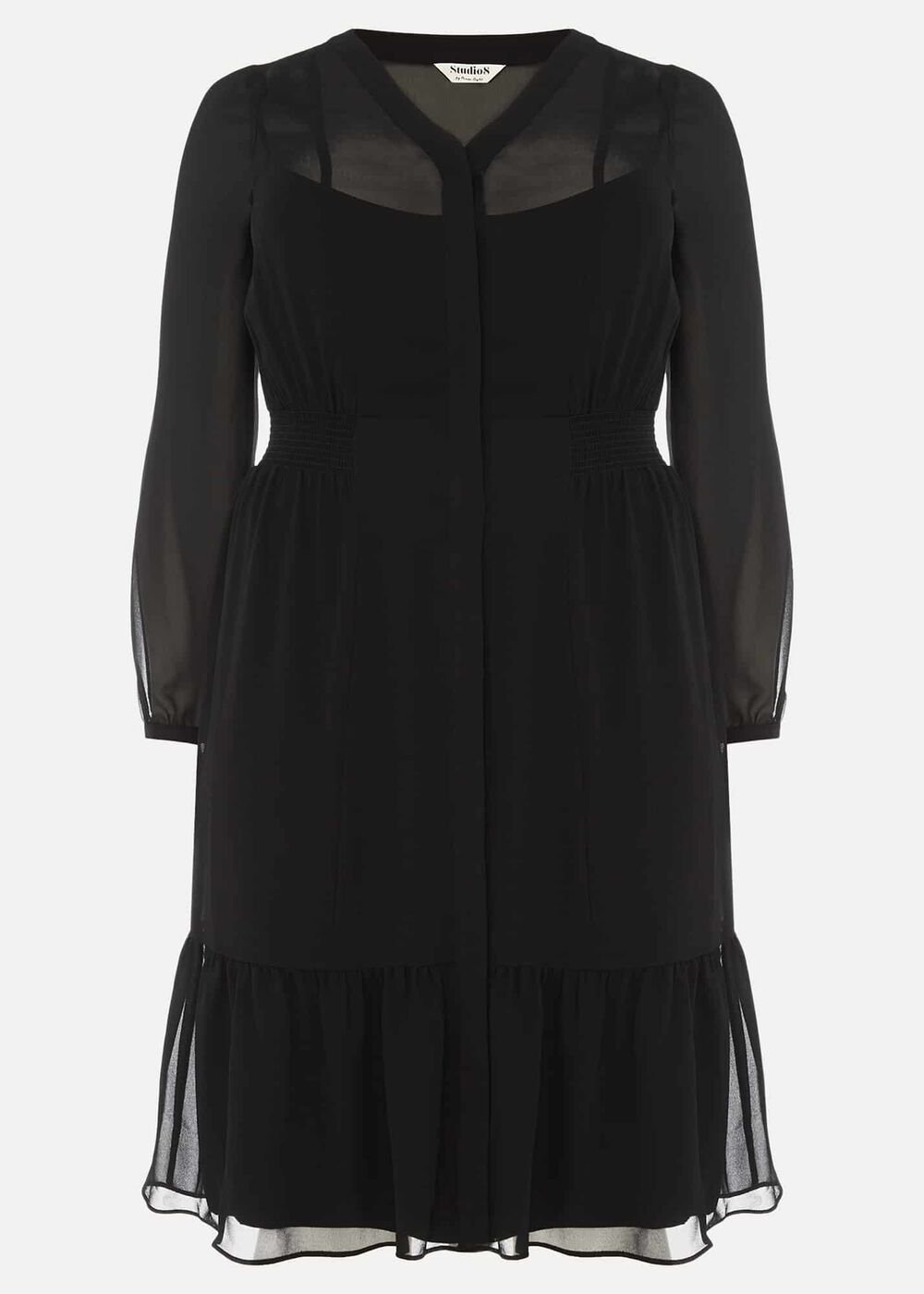 Jamie Peplum Dress Black