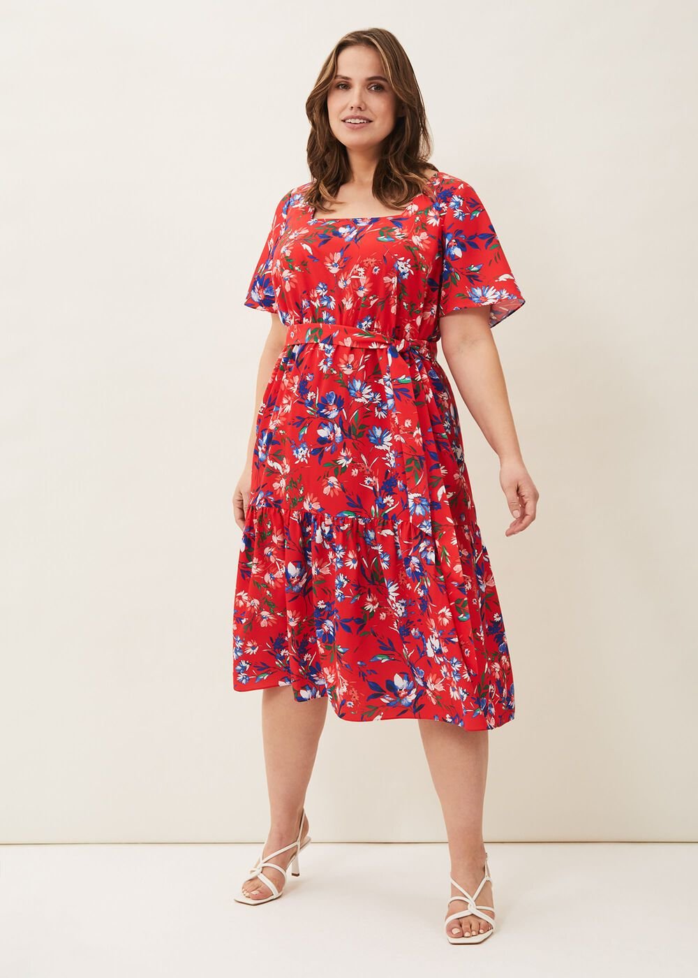 Mila Floral Dress Red Multi
