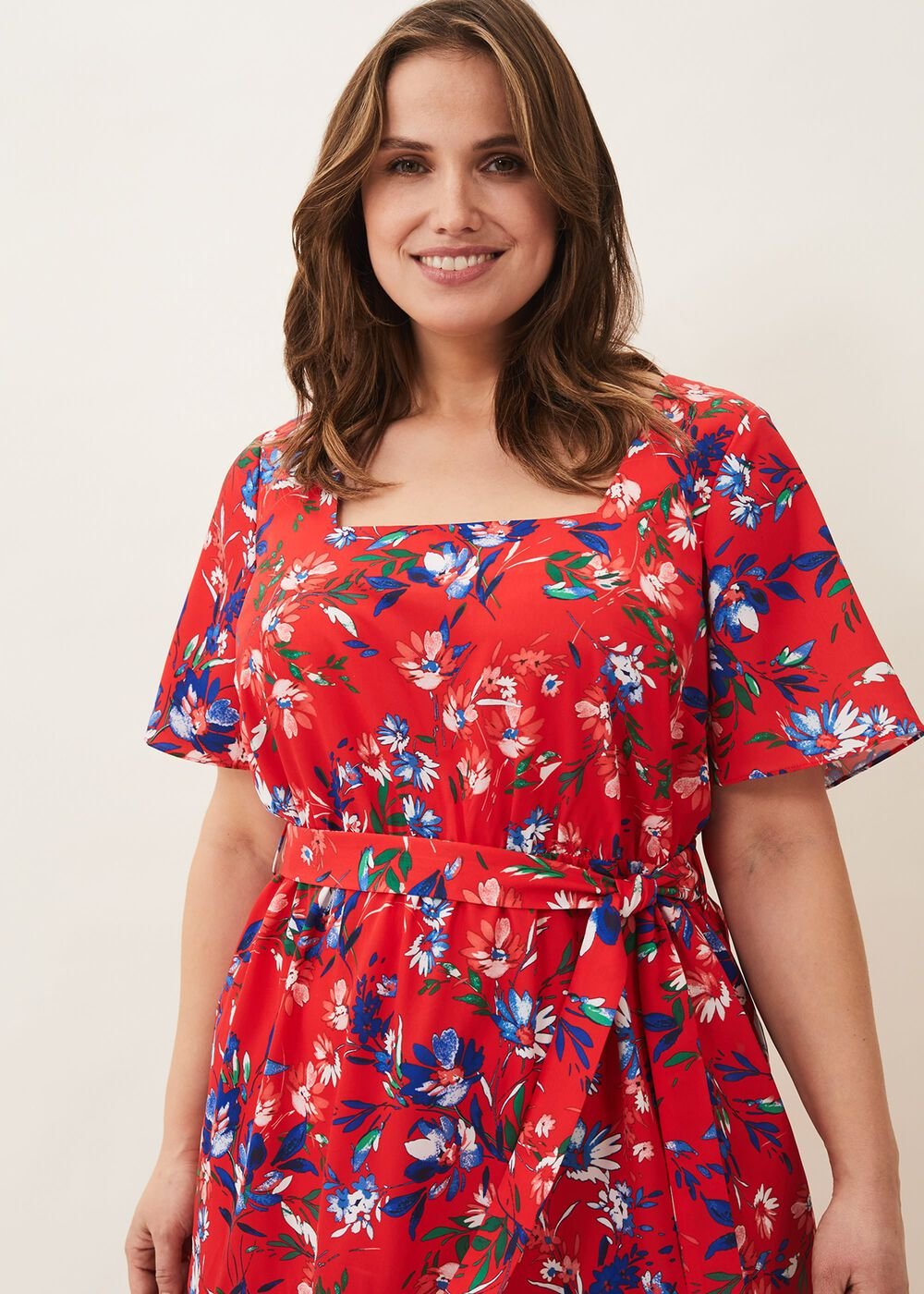 Mila Floral Dress Red Multi
