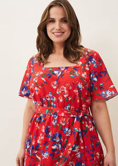Mila Floral Dress Red Multi
