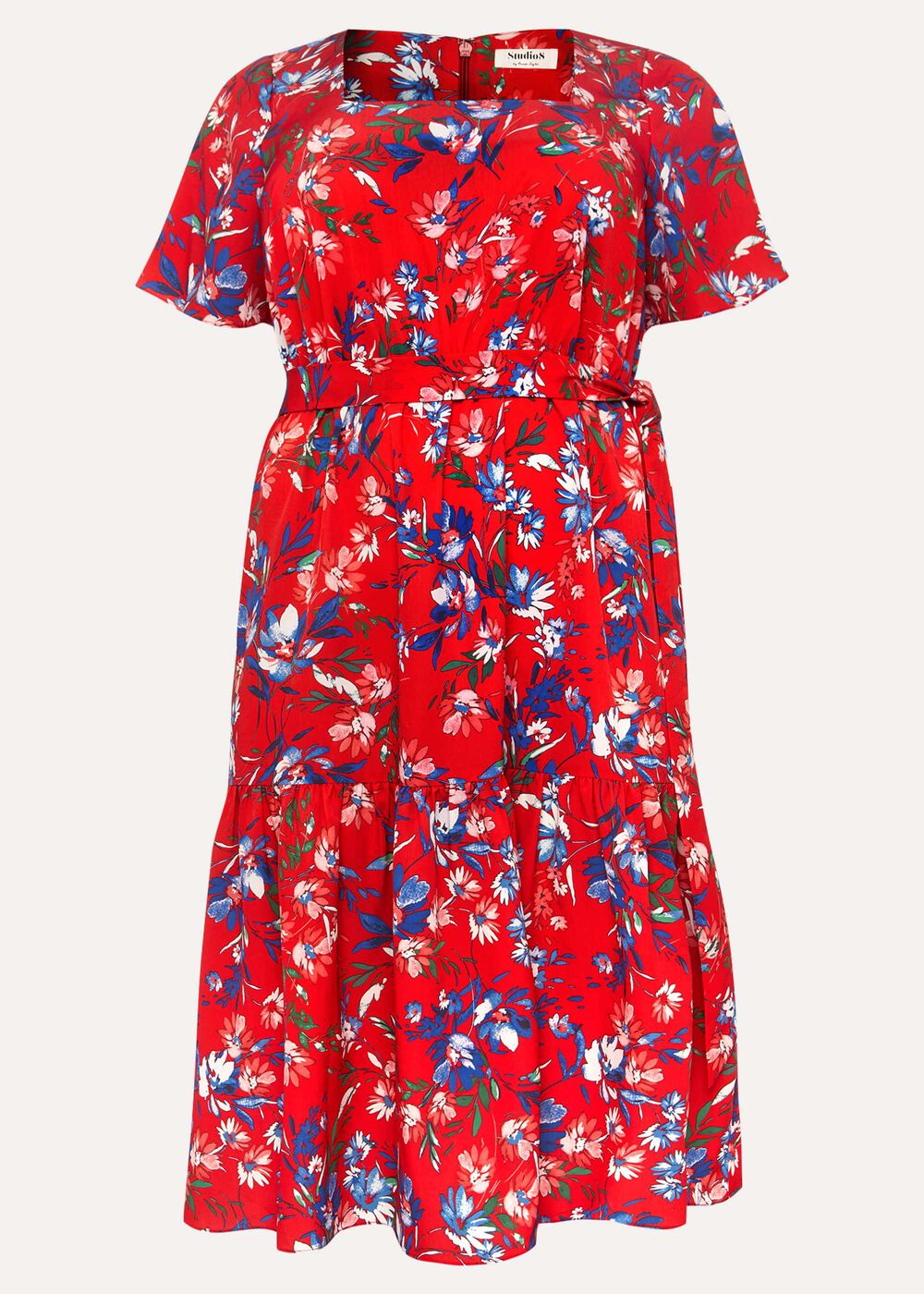 Mila Floral Dress Red Multi