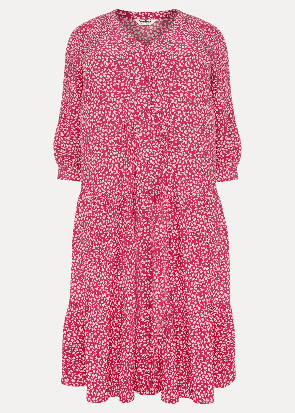 Sadie Printed Swing Dress Hot Pink