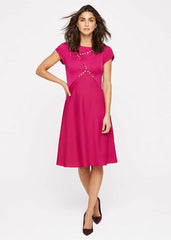 Delia Stud Detail Dress Purple