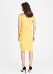 Angalina Off Shoulder Dress Mustard