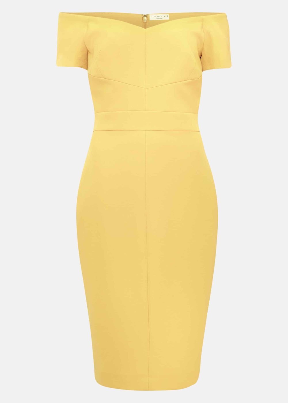 Angalina Off Shoulder Dress Mustard