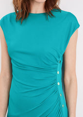 Kimi Stud Jersey Dress Teal