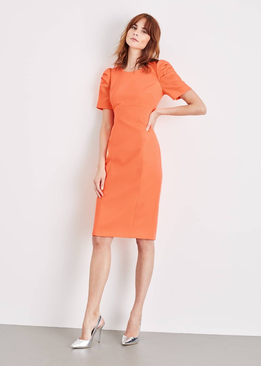 Ella-Mai Fitted Dress Coral