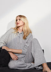 Hooded Sweat Top Grey Marl