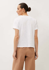 Elspeth Round Neck Top White