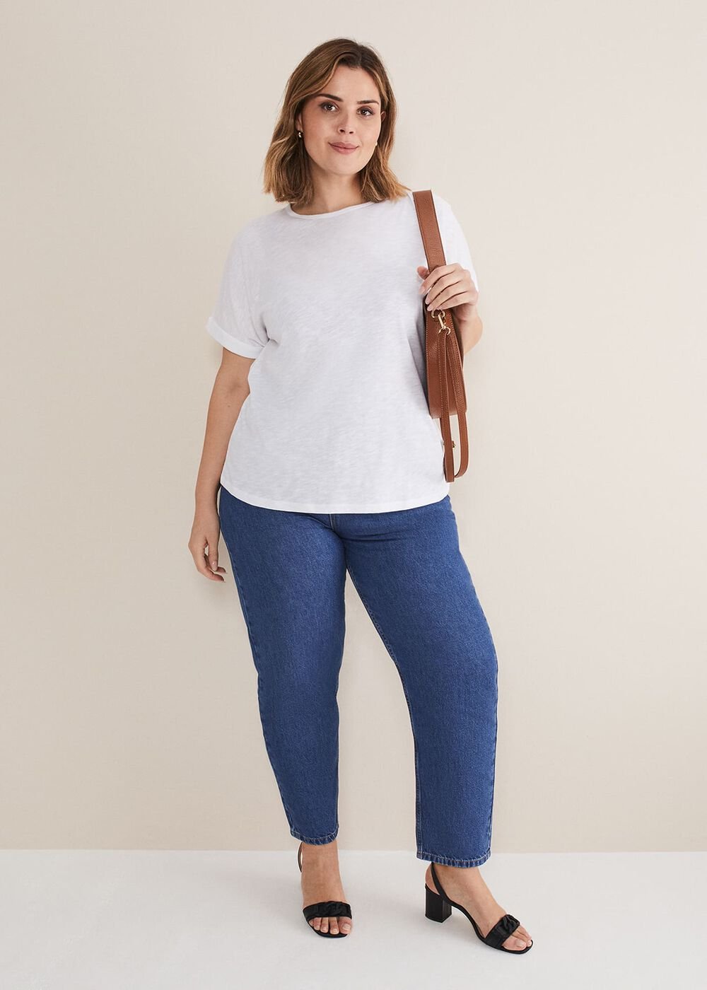 Elspeth Round Neck Top White
