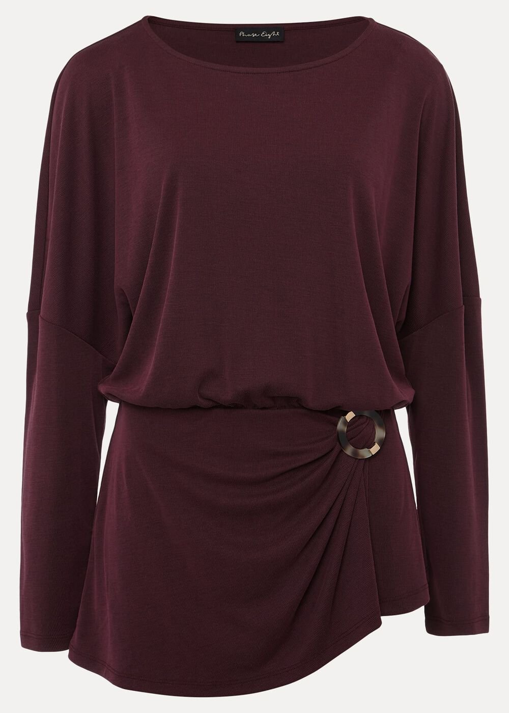 Lusinda Trim Detail Top Aubergine