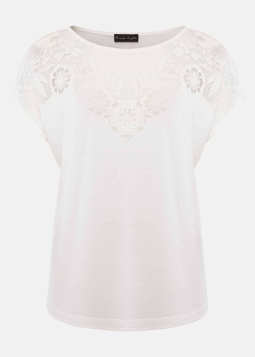 Ulla Placement Burnout Top Ivory