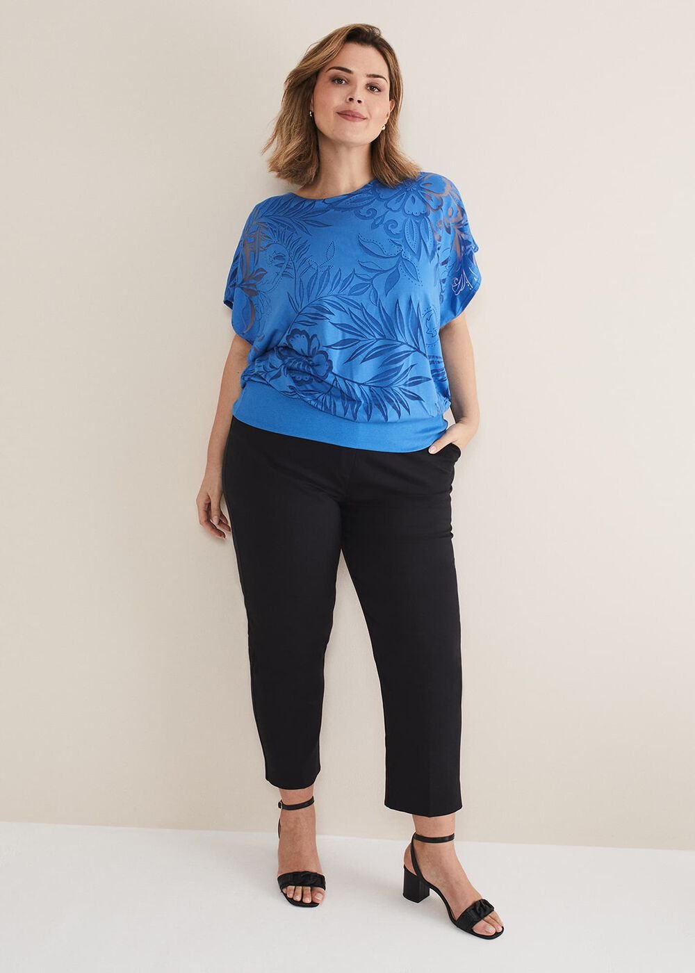 Rubi Burnout Top Sapphire Blue