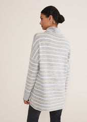 Leya Stripe Snuggle Top Grey Multi