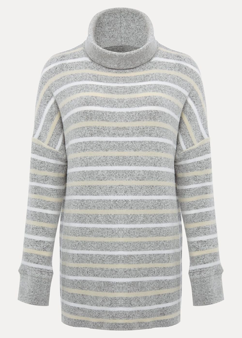 Leya Stripe Snuggle Top Grey Multi