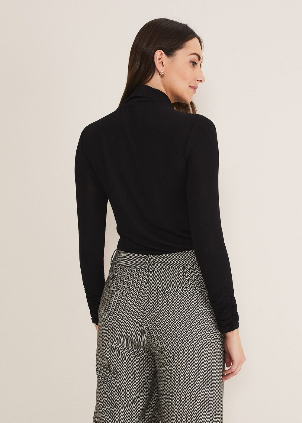 Anabelle Ruched Top Charcoal