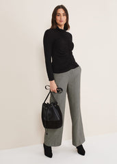 Anabelle Ruched Top Charcoal