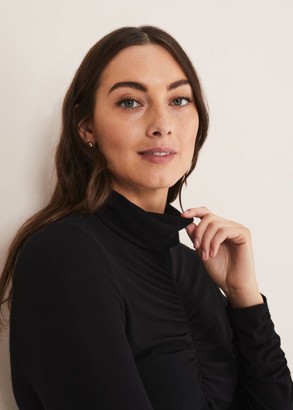 Anabelle Ruched Top Charcoal