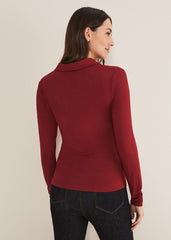 Violla Ruched Top Red