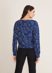 Felisity Star Tie Top Blue
