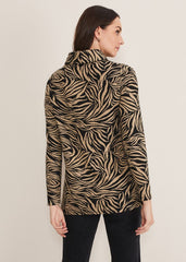 Nerissa Animal Print Snuggle Camel/Black
