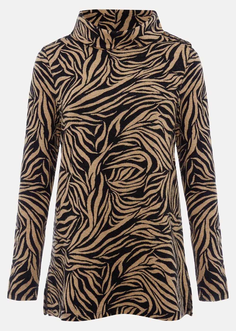 Nerissa Animal Print Snuggle Camel/Black