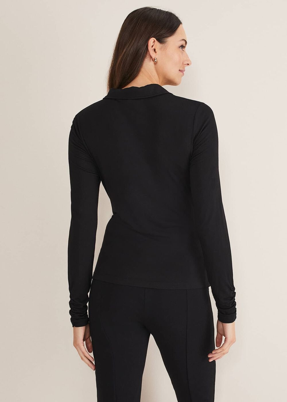 Violla Ruched Top Black