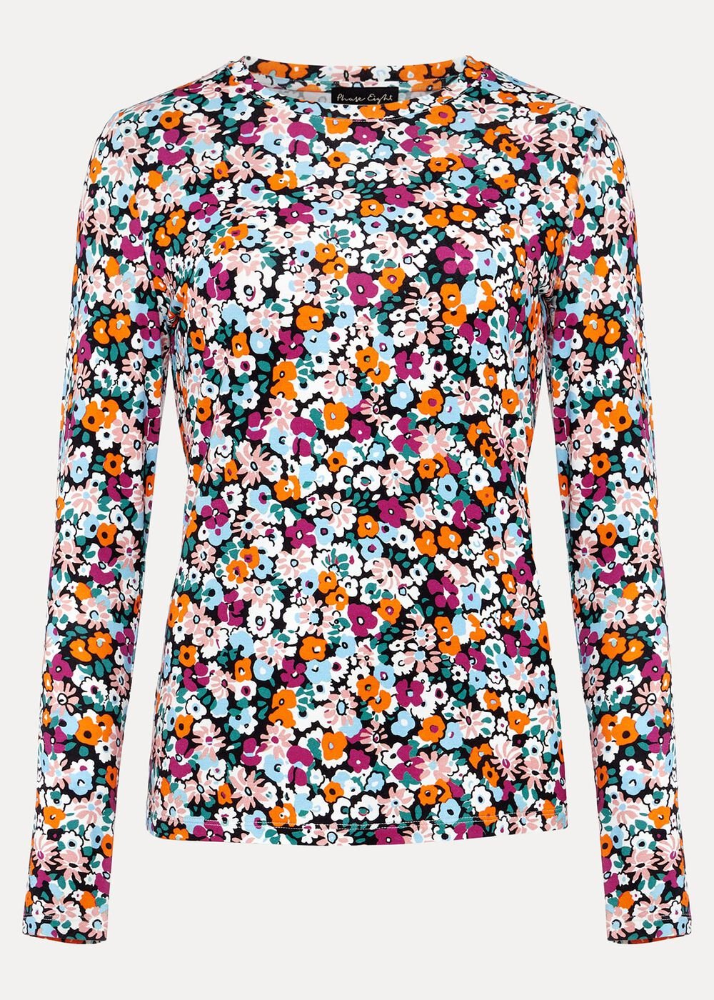 Serena Jersey Ditsy Top Multi-Coloured