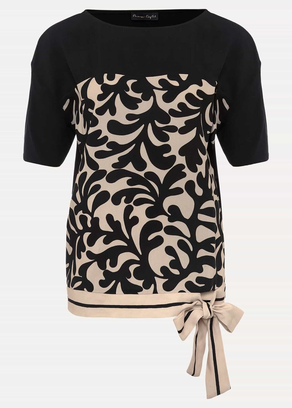 Arie Abstract Top Stone/Black