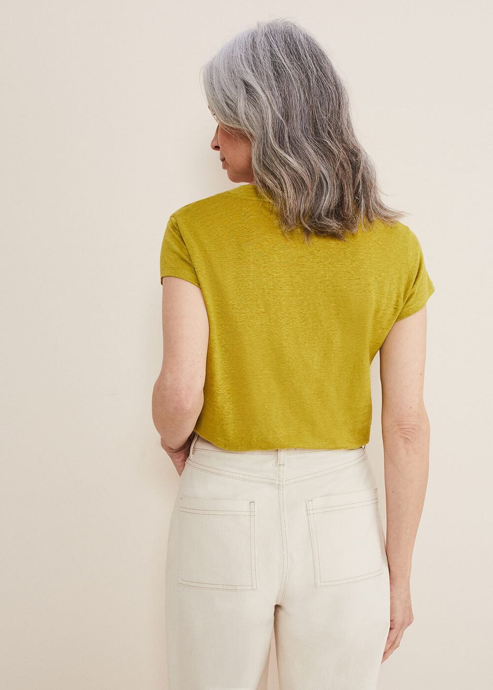 Emera V Neck Top Lime