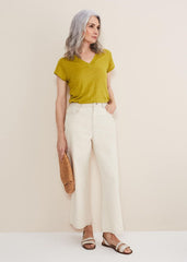 Emera V Neck Top Lime