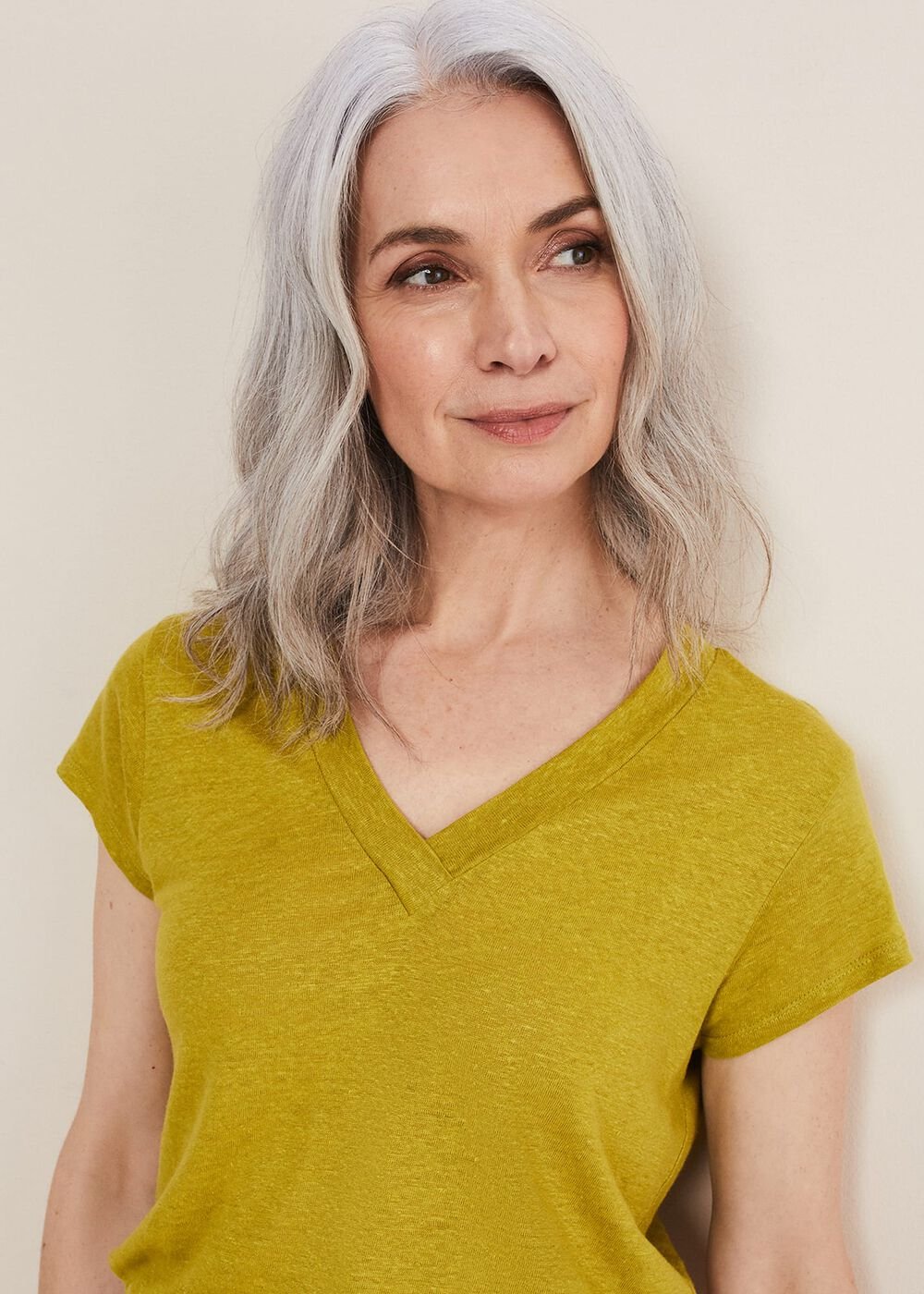Emera V Neck Top Lime