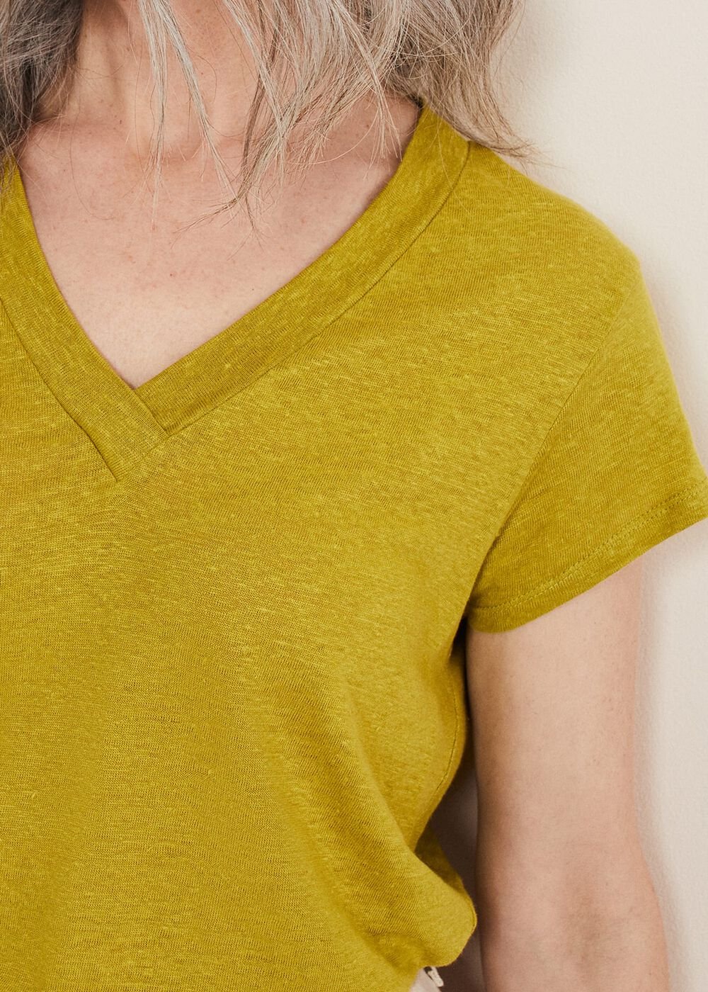 Emera V Neck Top Lime