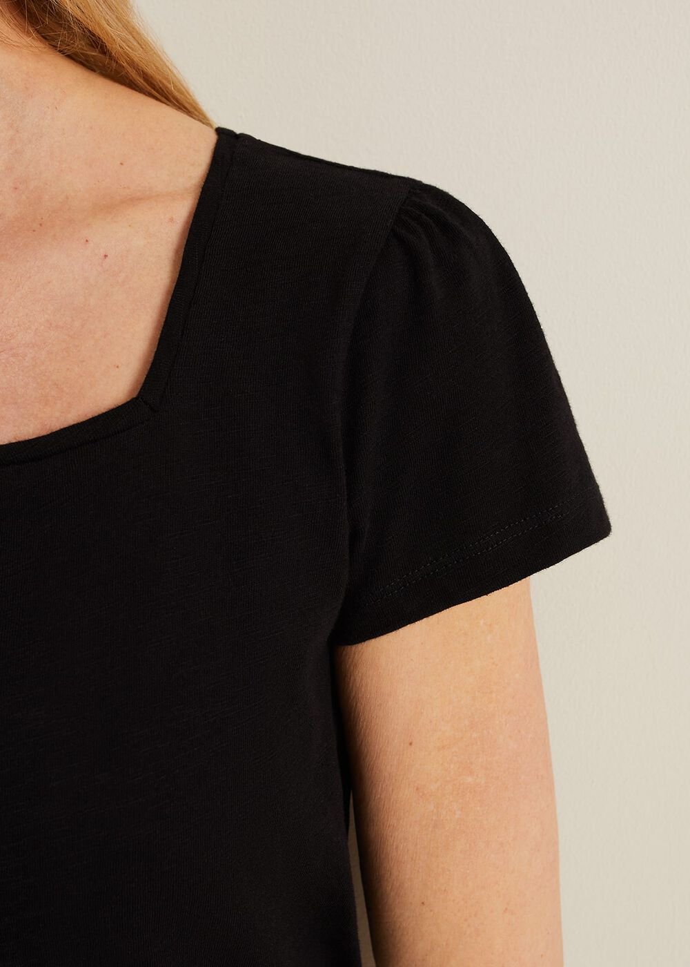 Bella Square Neck Top Black