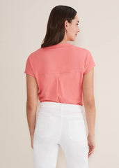 Mylah Burnout Abstract Top Apricot