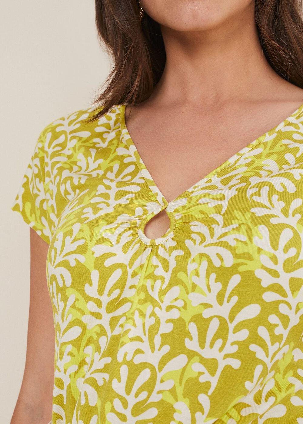 Rena Keyhole Top Yellow