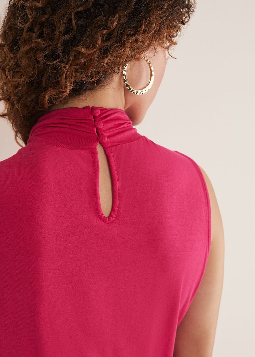 Reign Jersey Top Hot Pink