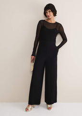 Eleena Black Mesh Top Black