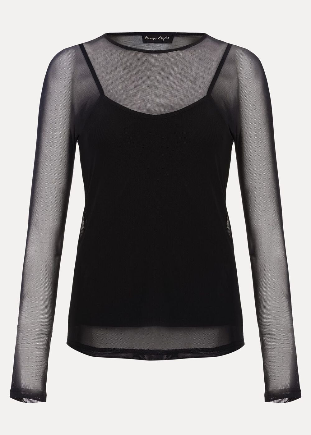 Eleena Black Mesh Top Black