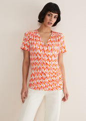 Loicia Geo Wrap Top Pink
