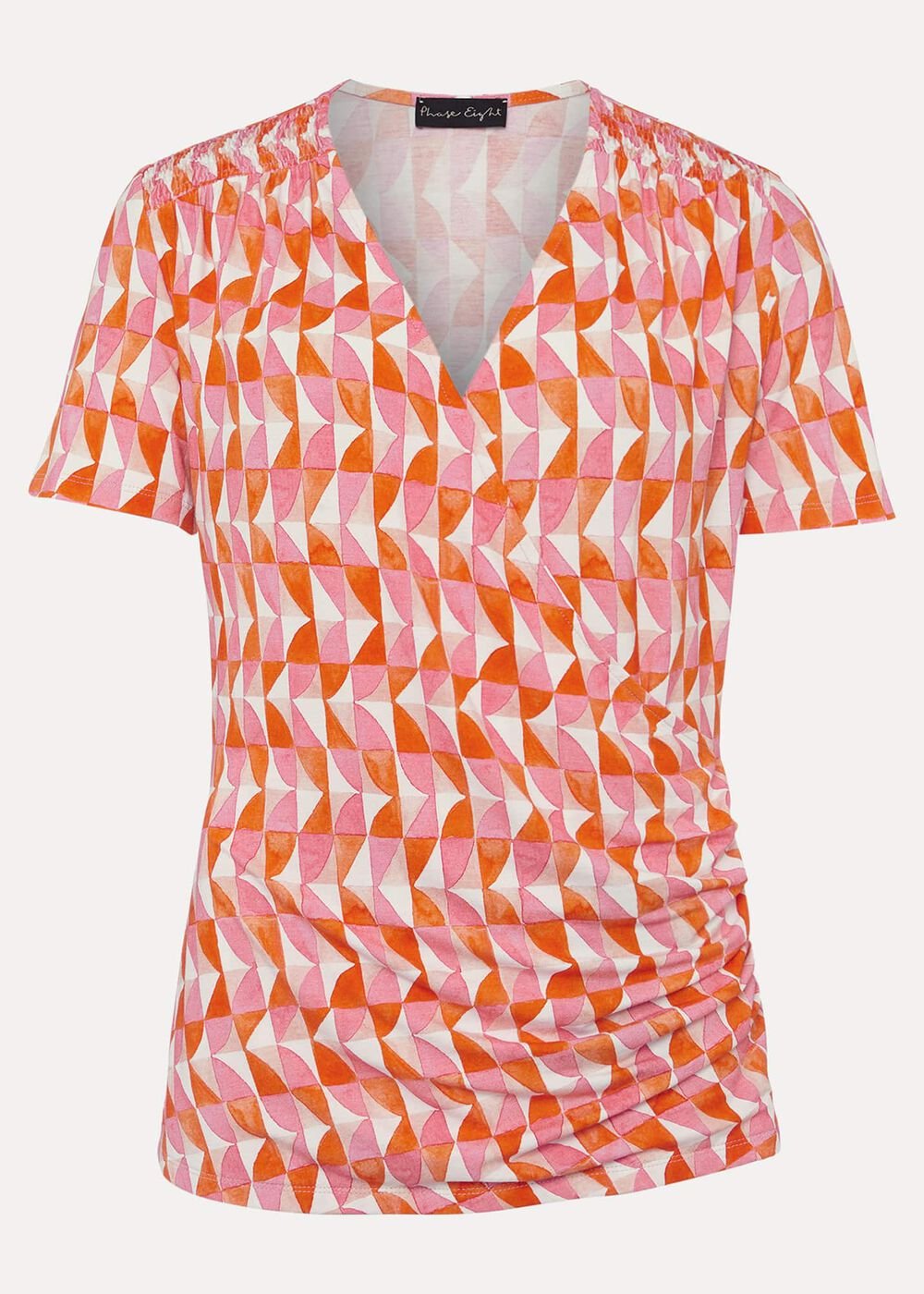 Loicia Geo Wrap Top Pink