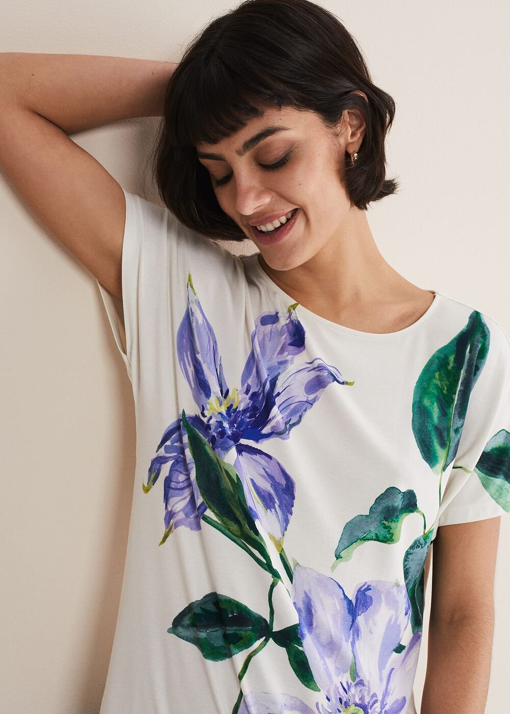 Fiorella Tie Front Top Ivory