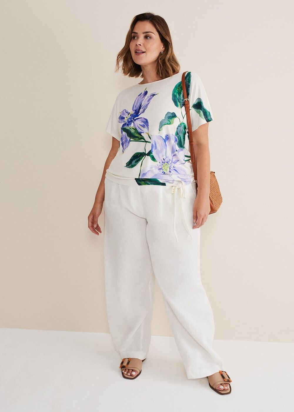 Fiorella Tie Front Top Ivory