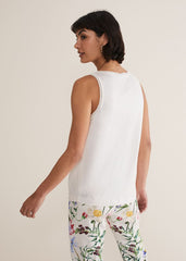 Bellamy Satin Sleeveless Top Oyster
