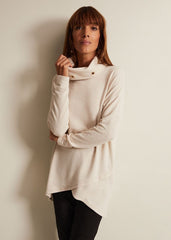 Gwen Eyelet Snuggle Top Oatmeal