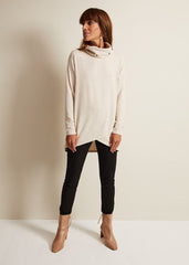 Gwen Eyelet Snuggle Top Oatmeal