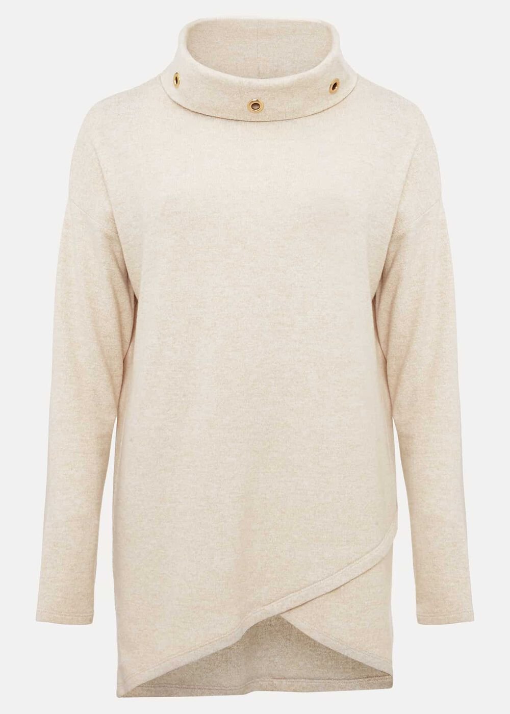 Gwen Eyelet Snuggle Top Oatmeal
