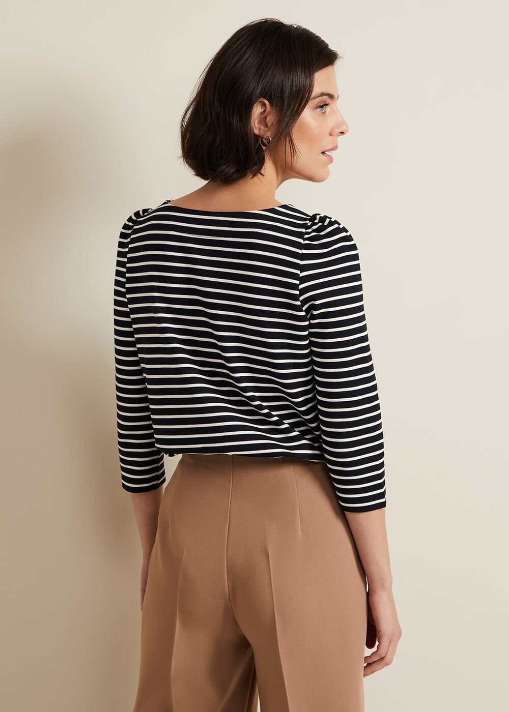 Orabella Stripe Top Navy