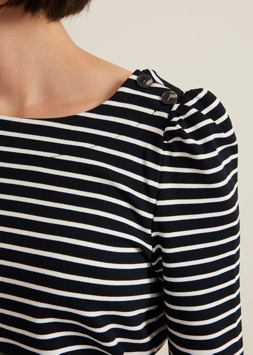 Orabella Stripe Top Navy